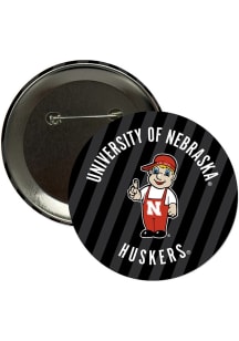 Nebraska Cornhuskers 3" Stripes Button - Red
