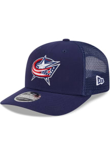 New Era Columbus Blue Jackets Evergreen Stretch 9SEVENTY Adjustable Hat - Blue