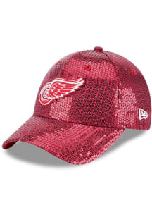 New Era Detroit Red Wings Red Sequin 9FORTY Womens Adjustable Hat