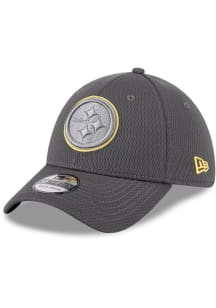 New Era Pittsburgh Steelers Grey Evergreen JR Dash Mark 39THIRTY Youth Flex Hat