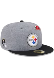 New Era Pittsburgh Steelers Mens Black 2T PIN 59FIFTY Fitted Hat