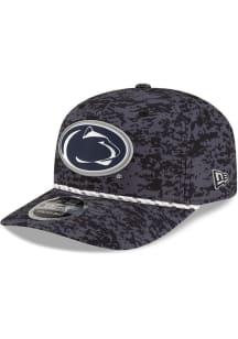 New Era Penn State Nittany Lions Tonal Camo Rope 9SEVENTY SS Adjustable Hat - Black