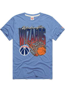 Homage Washington Wizards Light Blue On Fire Short Sleeve Fashion T Shirt