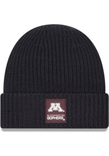 New Era Minnesota Golden Gophers Black 2025 Cold Weather Sideline Knit Mens Knit Hat