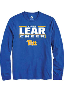 Madison Lear Pitt Panthers Blue NIL Stacked Box Long Sleeve Player T Shirt