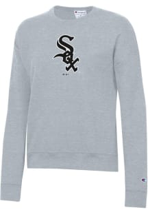 Champion Chicago White Sox Womens Grey Powerblend Crew Sweatshirt