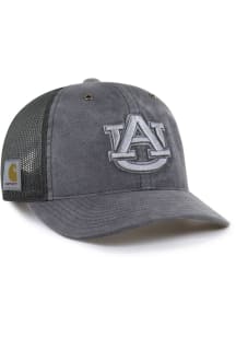 47 Auburn Tigers Carhartt Garment Dyed Trucker RF Adjustable Hat - Charcoal