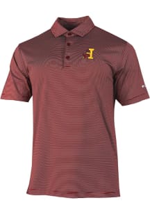 Columbia Iowa State Cyclones Mens Cardinal Vault Drive Short Sleeve Polo