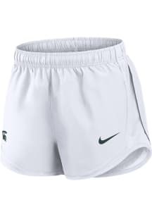 Nike Michigan State Spartans Womens White Tempo Shorts