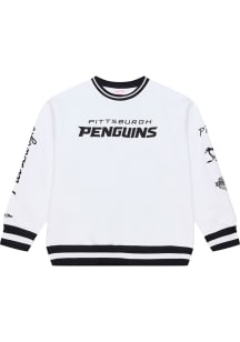 Mitchell and Ness Pittsburgh Penguins Mens White Arctic White Long Sleeve Fashion Sweatshirt