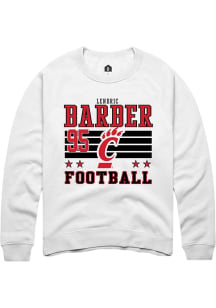 Lendric Barber Cincinnati Bearcats Mens White Football NIL Striped Player Crew