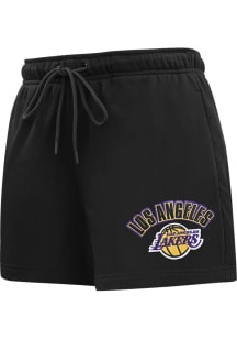 Pro Standard Los Angeles Lakers Womens Black Classic Chenille Shorts