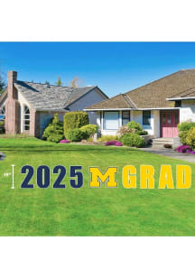 Michigan Wolverines 2025 Grad Yard Sign - Yellow
