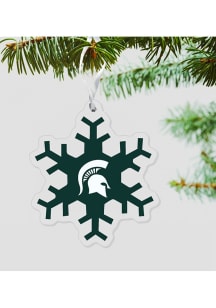 Michigan State Spartans Snowflake Ornament - Green