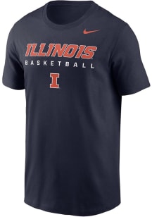 Nike Illinois Fighting Illini Navy Blue Legend Practice Short Sleeve T Shirt