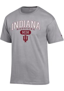 Champion Indiana Hoosiers Grey Pill Box Mom Jersey Short Sleeve T Shirt