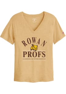 League Rowan University Womens Gold Intramural V Short Sleeve T-Shirt
