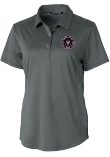 Cutter and Buck Inter Miami CF Womens Graphite Prospect Short Sleeve Polo Shirt