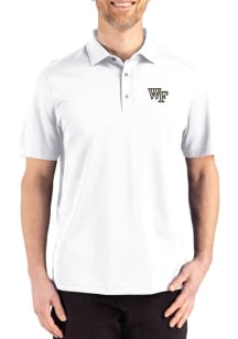 Cutter and Buck Wake Forest Demon Deacons Mens White Advantage Refresh Short Sleeve Polo