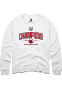 Summit Sportswear Miami RedHawks Mens White MAC 2026 Women's Basketball Champions Long Sleeve Crew..
