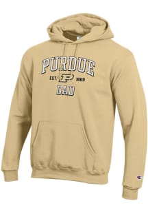 Champion Purdue Boilermakers Mens Gold Est Date Dad Powerblend Long Sleeve Hoodie
