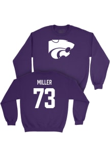 Oliver Miller  Campus Ink K-State Wildcats Youth Purple NIL Legacy Long Sleeve Crew Sweatshirt