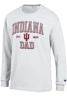 Champion Indiana Hoosiers White Est Date Dad Jersey Long Sleeve T Shirt