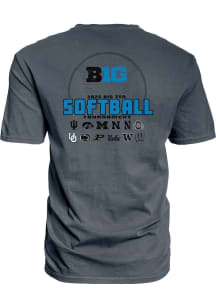 Blue 84 Big Ten Charcoal 2025 Big Ten Baseball Short Sleeve T Shirt
