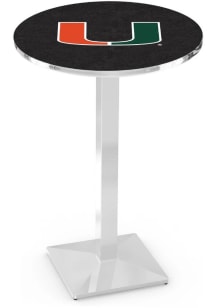 Miami RedHawks Chrome Square Base Pub Table