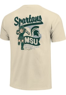 Michigan State Spartans Ivory Mascot Short Sleeve T Shirt