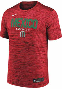 Nike Mexico Red Authentic Collection Velocity World Baseball Classic Short Sleeve T Shirt
