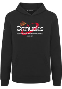 Levelwear Vancouver Canucks Youth Black Podium Jr Orbital Long Sleeve Hoodie