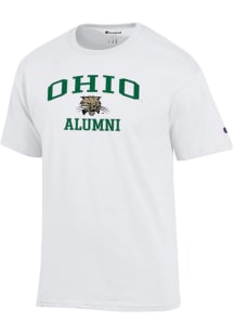 Champion Ohio Bobcats White Mascot Alumni Jersey Short Sleeve T Shirt