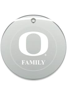 Oregon Ducks Family Round Ornament - White