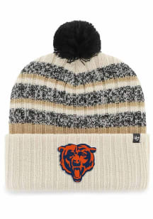 47 Chicago Bears Natural Tavern Cuff Pom Mens Knit Hat