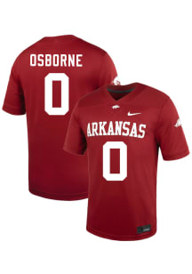 Hunter Osborne  Nike Arkansas Razorbacks Cardinal Red NIL Name And Number Football Jersey