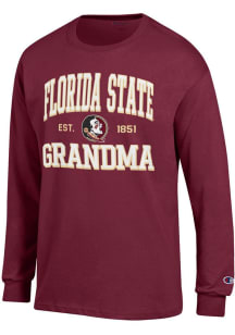 Champion Florida State Seminoles Red Est. Date Grandma Jersey Long Sleeve T Shirt
