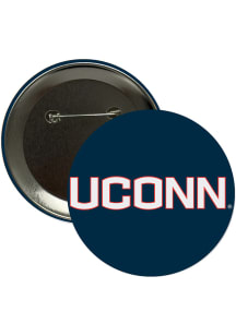 UConn Huskies Main 3in Button - Navy Blue