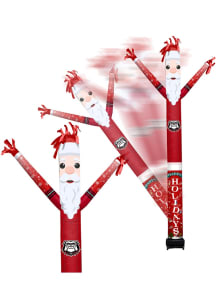 Georgia Bulldogs Black Outdoor Inflatable Santa team color and team logo