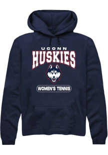 Summit Sportswear UConn Huskies Mens Navy Blue Women's Tennis Long Sleeve Hoodie