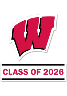 Wisconsin Badgers 3 Inch Class of 2026 Auto Decal - Red