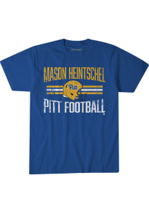 Mason Heintschel Pitt Panthers Blue Helmet Hero Short Sleeve Fashion Player T Shirt
