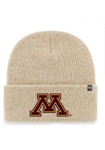 47 Minnesota Golden Gophers Khaki Brain Freeze Cuff Beanie Mens Knit Hat