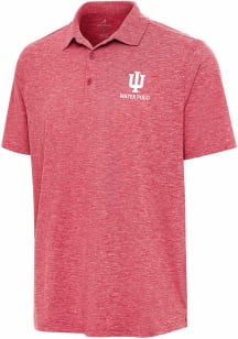 Antigua Indiana Hoosiers Mens Red Heather Water Polo Par 3 Short Sleeve Polo
