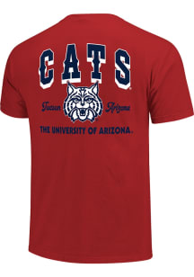 Arizona Wildcats Red Mascot Layout Short Sleeve T Shirt