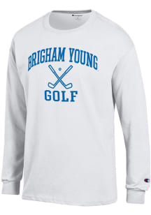 Champion BYU Cougars White Golf Icon Jersey Long Sleeve T Shirt