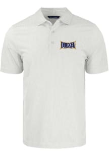 Cutter and Buck Drexel Dragons Mens White Eco Symmetry Short Sleeve Polo