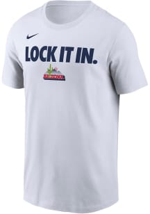 Nike Arizona Wildcats White Basketball Postseason Bench Short Sleeve T Shirt