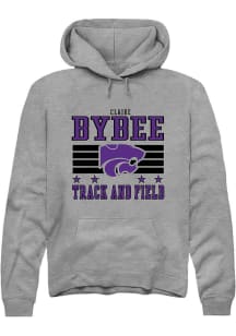 Claire Bybee K-State Wildcats Mens Grey NIL Striped Player Hood