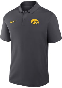 Nike Iowa Hawkeyes Mens Anthracite DriFit Victory Color Pop Short Sleeve Polo